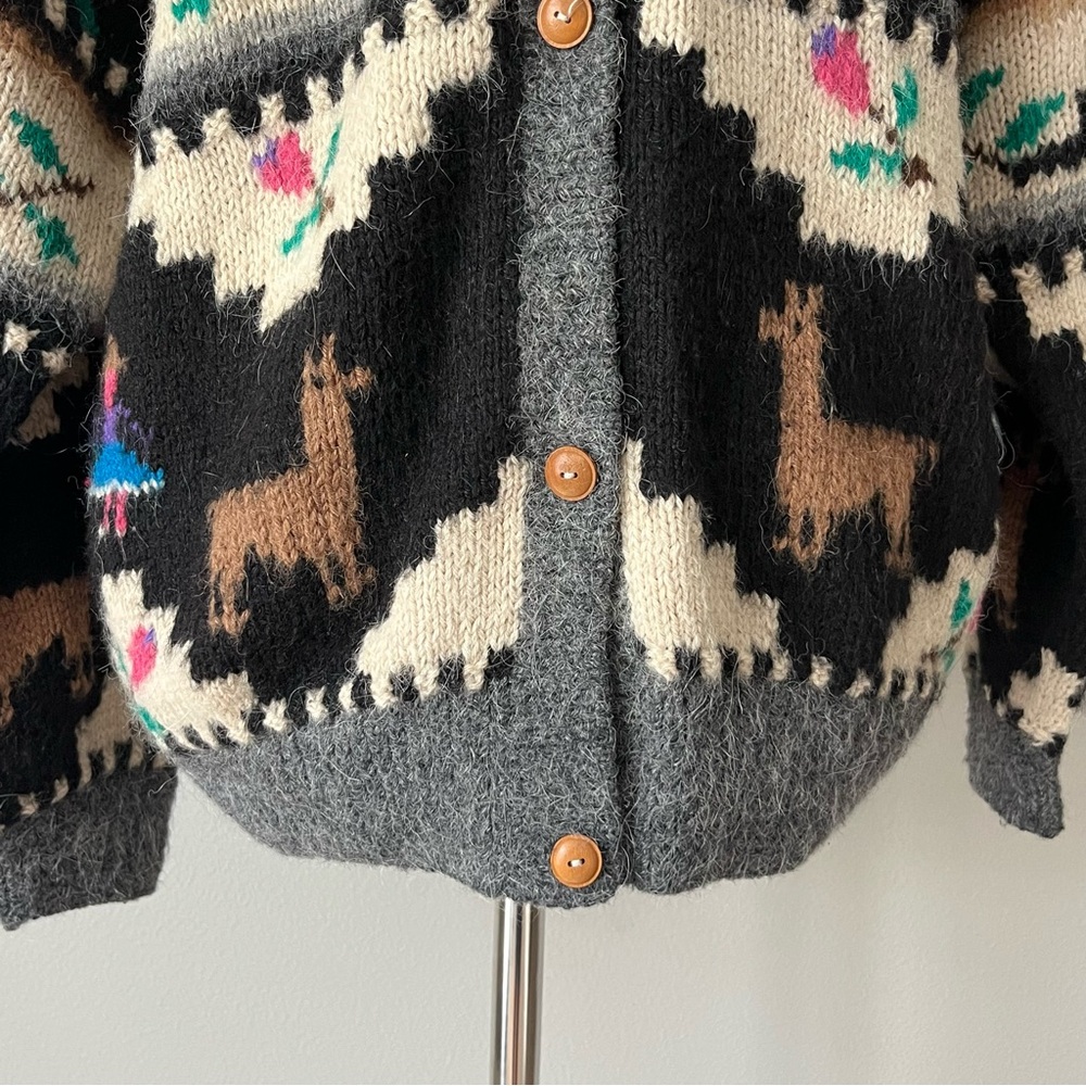 VTG Wool/Alpaca Blend Cardigan Sweater / SZ M/L‎ - Picture 3 of 7